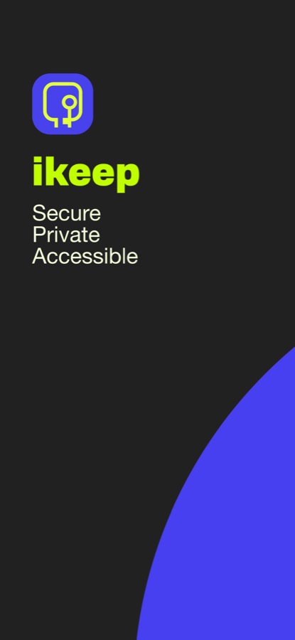 iKeep App Store screenshot showing private items on iPhone