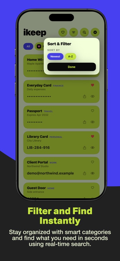 iKeep App Store screenshot showing iCloud features on iPhone