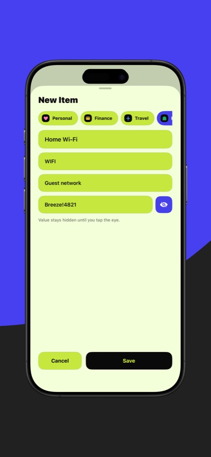 iKeep App Store screenshot showing widgets on iPhone